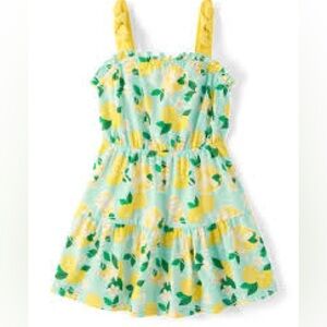 Lemon Print Sundress with Yellow Straps